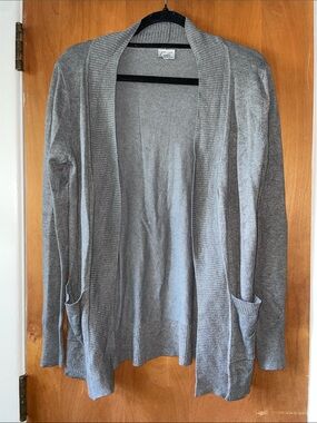 Cielo Light Gray Open-Front Cardigan